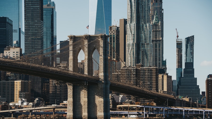 Brooklyn Bridge and skyline